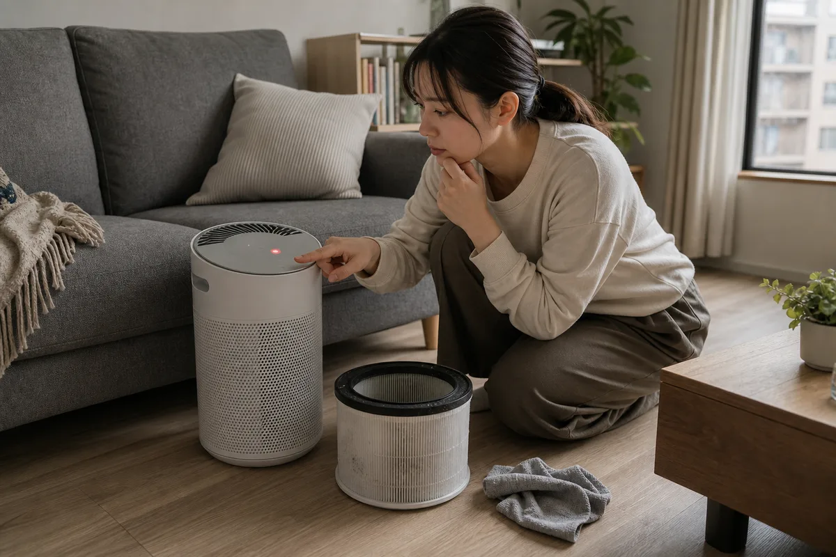 空氣清淨機感測器一直紅燈怎麼辦 2026｜PM2.5、AQI、濾網、濕度、油煙與感測器清潔