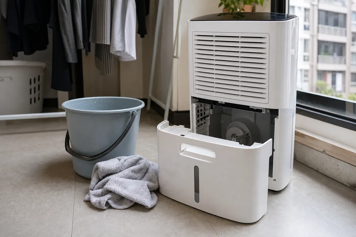 除濕機水箱滿水燈一直亮怎麼辦 2026｜水箱沒滿、浮球、感測器、排水管與漏水排障