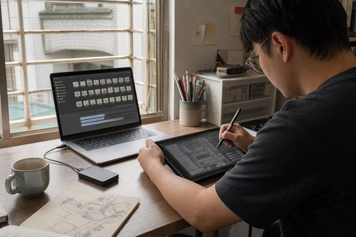 iPad 畫圖 128GB 夠用嗎？Procreate、CSP 容量試算與整理方法