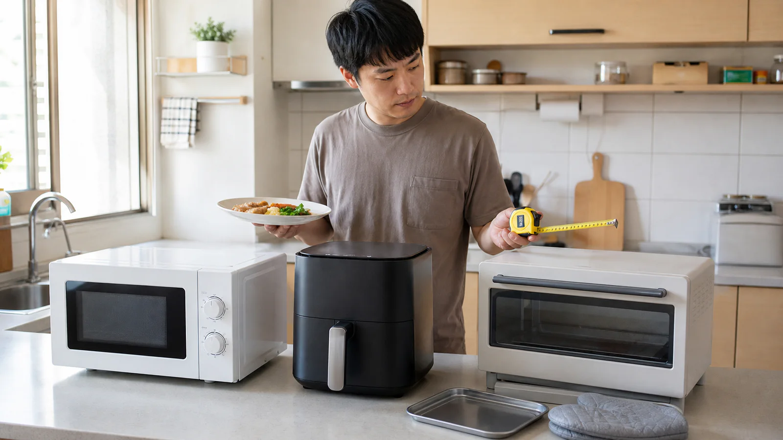 微波爐、蒸烤箱、氣炸鍋怎麼選？回溫、酥脆與空間比較